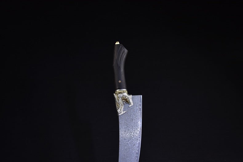 Bunka Knife Carved Kylin VG 10 Damascus Blade 205mm For Sale | KatanaSwordArt Japanese Katana