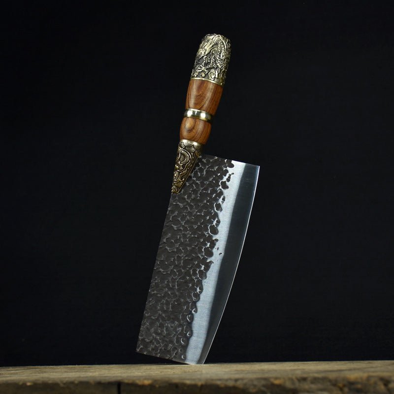 Cleaver Knife Carved Dragon 180mm For Sale | KatanaSwordArt Japanese Katana