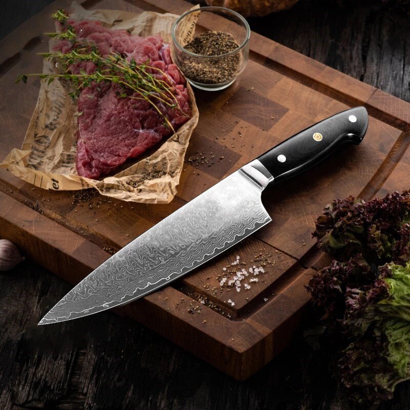 Gyuto Chef Knife VG10 Damascus Blade 210mm For Sale | KatanaSwordArt Japanese Katana