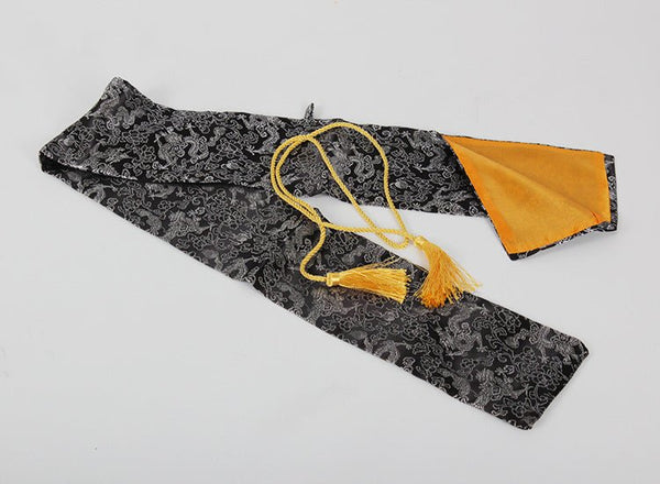 Japanese Katana Sword Bag Black Silver Dragon Silk For Sale | KatanaSwordArt Japanese Katana