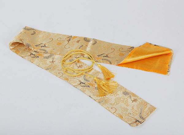Japanese Katana Sword Bag Gold Black Dragon Silk For Sale | KatanaSwordArt Japanese Katana
