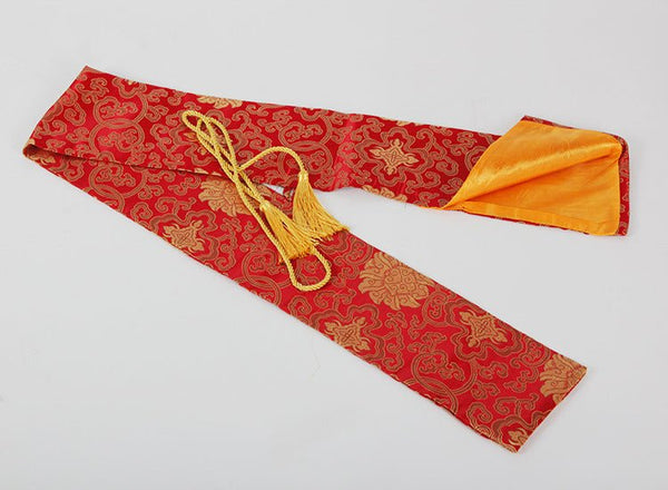 Japanese Katana Sword Bag Red Gold Flourish Silk For Sale | KatanaSwordArt Japanese Katana