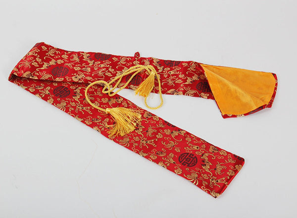 Japanese Katana Sword Bag Red Gold Flower Silk For Sale | KatanaSwordArt Japanese Katana