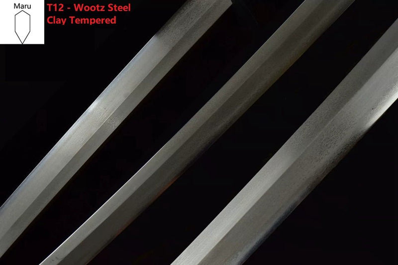 Katana Blade Wootz Steel Clay Tempered Blade Maru For Sale | KatanaSwordArt Japanese Katana