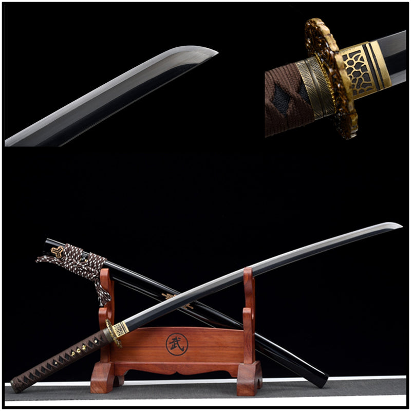 Katana Candle Dragon Manganese Steel Black Blade 燭龍 For Sale | KatanaSwordArt Japanese Katana