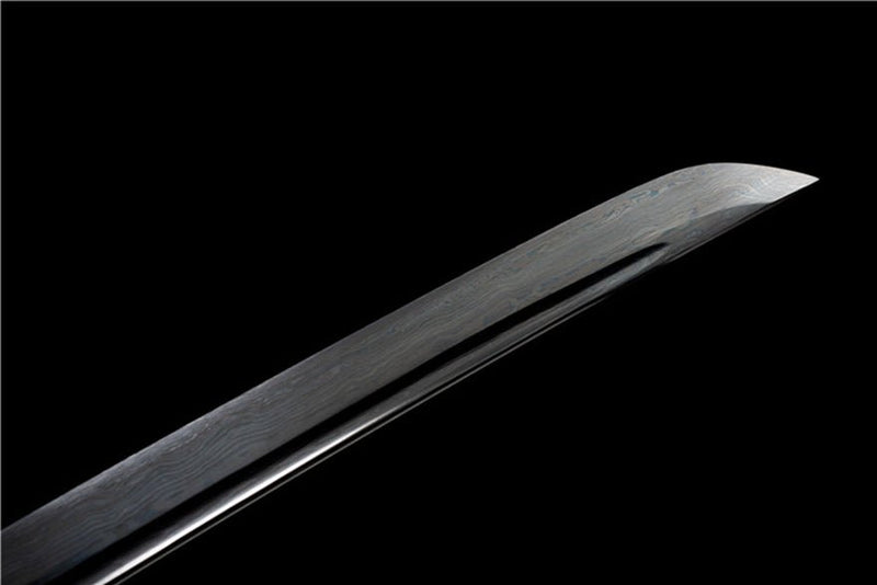 Katana Eagle Eye Damascus Folded Steel Black Blade 鷹眼 For Sale | KatanaSwordArt Japanese Katana