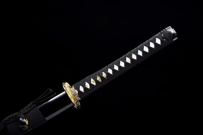 Katana Leopard Spring Steel Black Saya 金錢豹 For Sale | KatanaSwordArt Japanese Katana
