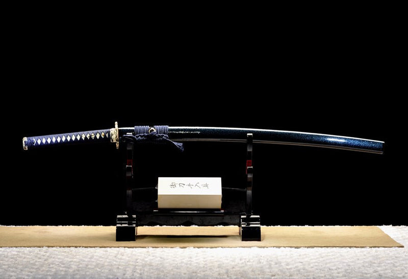 Katana Lingfeng T10 Clay Tempered Ox Horn Black Saya 淩風 For Sale | KatanaSwordArt Japanese Katana