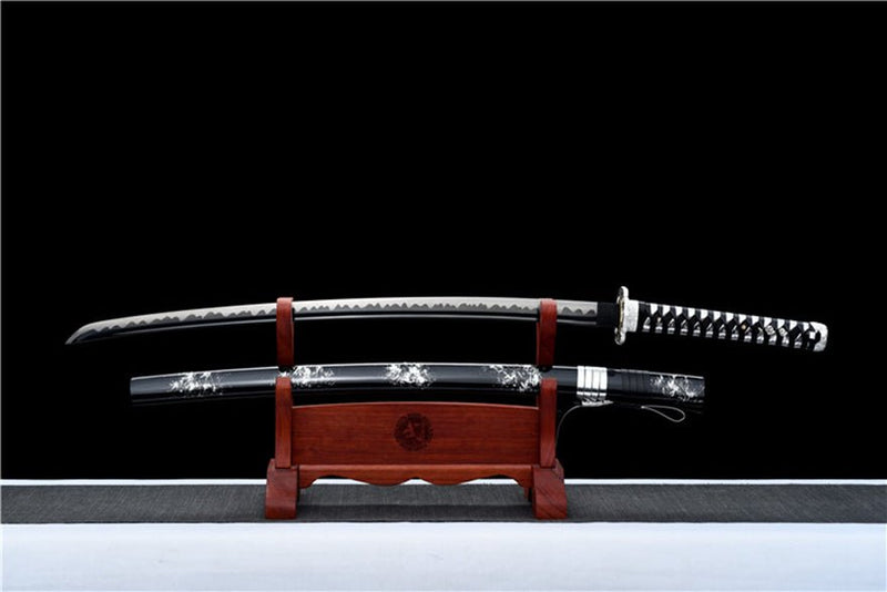 Katana LingHan Manganese Steel Black Blade 淩寒 For Sale | KatanaSwordArt Japanese Katana