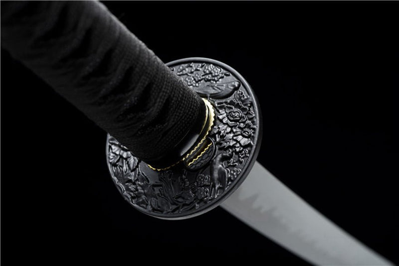 Katana QueYue Manganese Steel Black Blade 雀躍 For Sale | KatanaSwordArt Japanese Katana