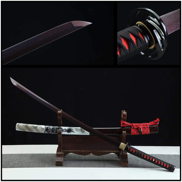 Katana Sugimoto Damascus Folded Steel Purple Blade 杉本 For Sale | KatanaSwordArt Japanese Katana