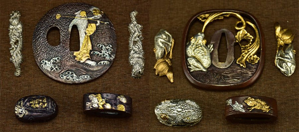 Katana Sword Gold or Silver Gilding Brass Tsuba For Sale | KatanaSwordArt Japanese Katana