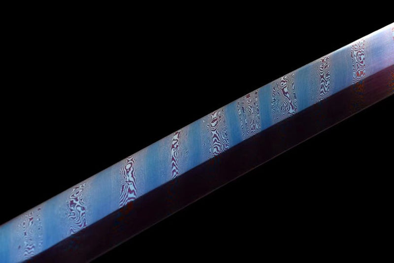 Katana Yongjie Damascus Folded Blue Blade 永劫 For Sale | KatanaSwordArt Japanese Katana