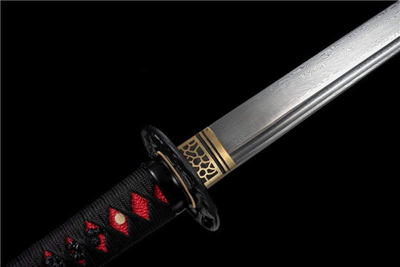 Straight Katana Guique Damascus Folded Blade 貴鵲 For Sale | KatanaSwordArt Japanese Katana