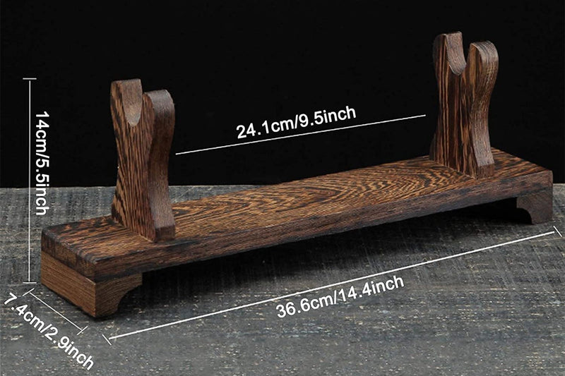 Sword Stand Wenge Wood Classical Theme 1-Layer Rack Base For Sale | KatanaSwordArt Japanese Katana