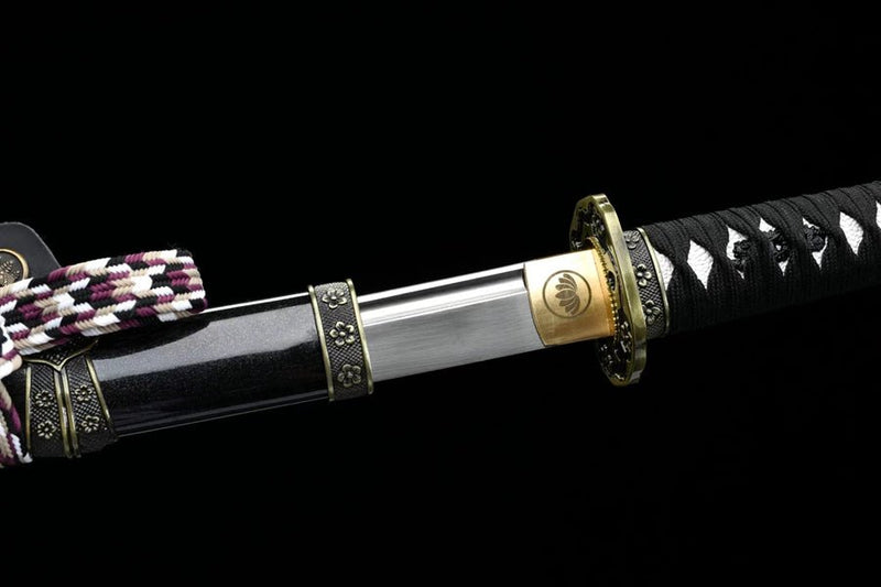 Tachi Sword Hideyoshi Spring Steel Black 豐臣 For Sale | KatanaSwordArt Japanese Katana
