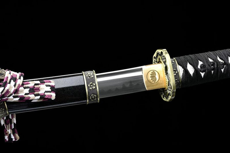 Tachi Sword Weifu T10 Clay Tempered Black 衛府 For Sale | KatanaSwordArt Japanese Katana