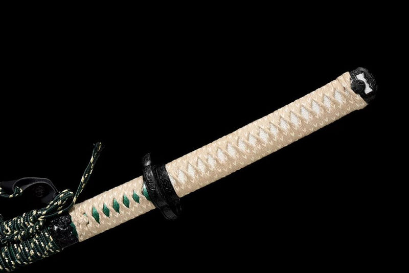 Tachi Sword Yingchuan T10 Clay Tempered Green Saya 櫻川 For Sale | KatanaSwordArt Japanese Katana