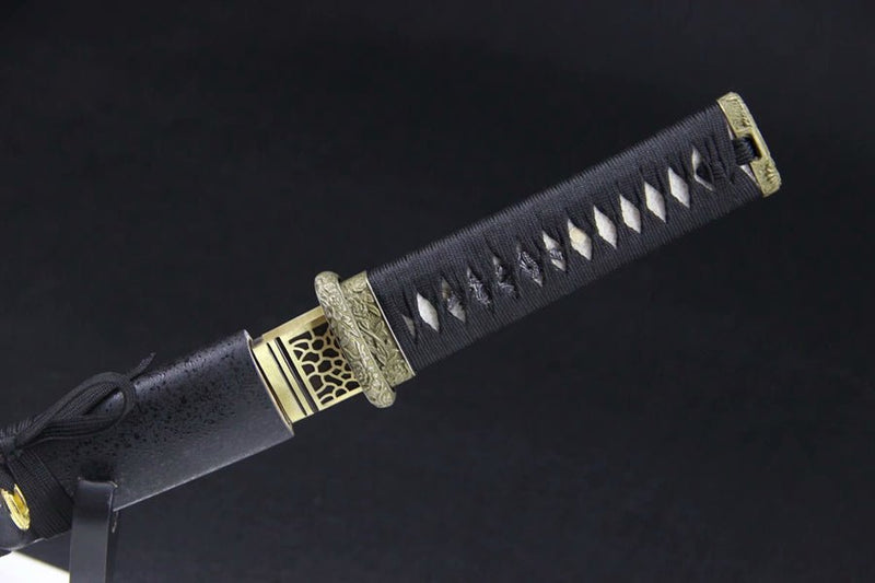 Tanto Sword Xiaodao Damascus Folded Clay Tempered 小刀盤 For Sale | KatanaSwordArt Japanese Katana