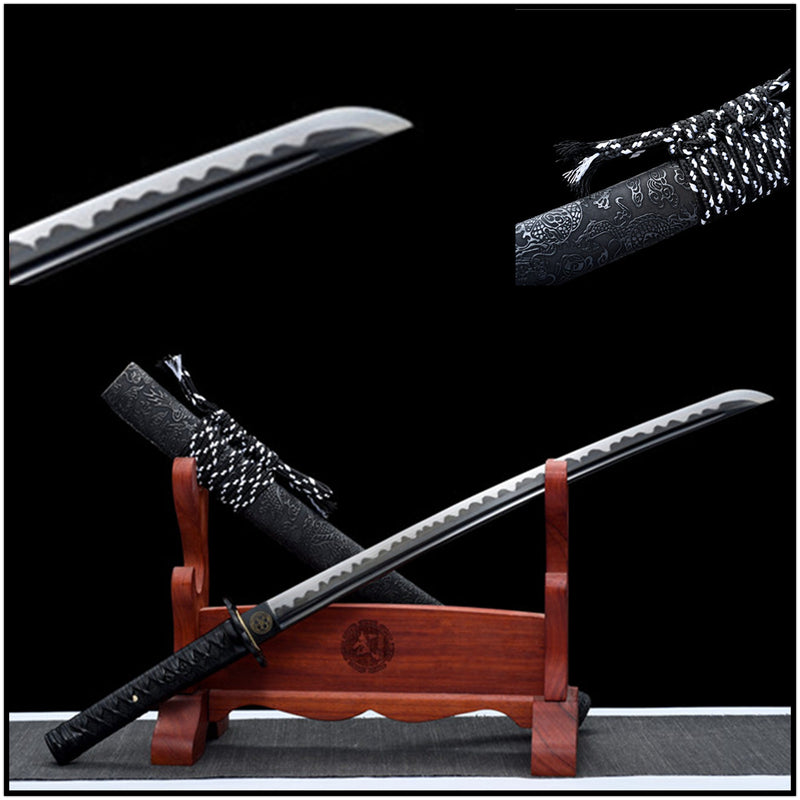 Wakizashi Sword Chilong Manganese Steel Dragon Saya 螭龍 For Sale | KatanaSwordArt Japanese Katana