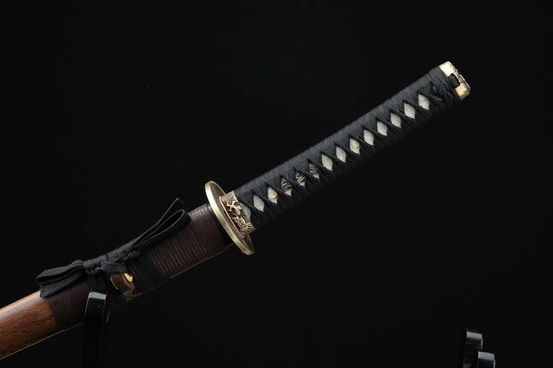 Wakizashi Sword Wushi Damascus Folded Wood Saya 武士 For Sale | KatanaSwordArt Japanese Katana
