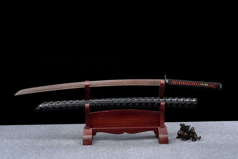 Wooden Katana Canlang Rosewood Blade Black Saya 滄浪 For Sale | KatanaSwordArt Japanese Katana