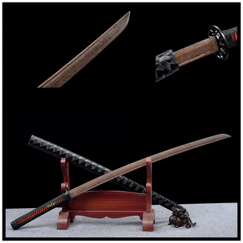 Wooden Katana Canlang Rosewood Blade Black Saya 滄浪 For Sale | KatanaSwordArt Japanese Katana