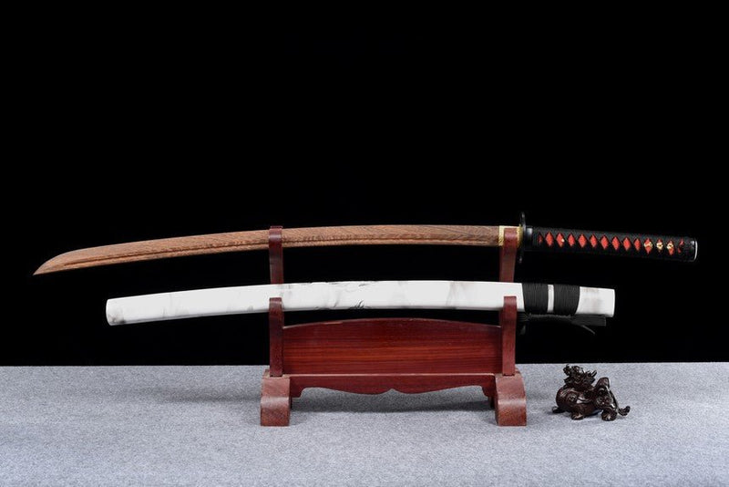 Wooden Katana Bailong Rosewood Blade White Saya 白龍 For Sale | KatanaSwordArt Japanese Katana