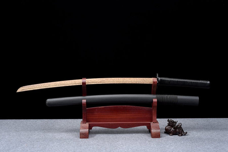 Wooden Katana Tanglong Rosewood Blade Black Saya 唐龍 For Sale | KatanaSwordArt Japanese Katana